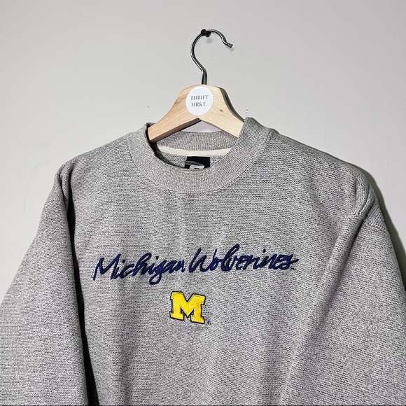 Vintage 90s Michigan Wolverines Crewneck - Picture 2 of 3